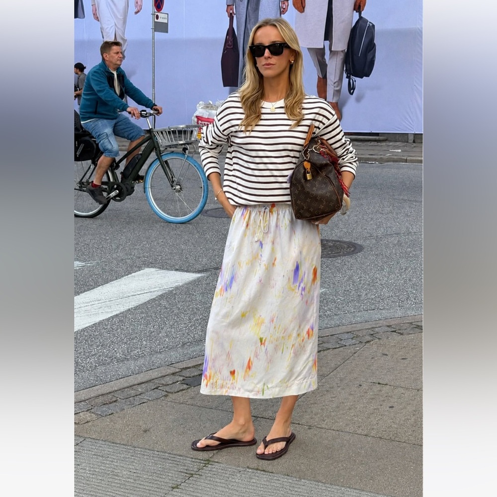 Robedjer Claire Sungaze watercolor Skirt midi straight printed S